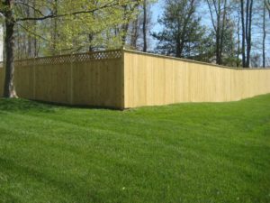 Wood Vertical Board in the Garden