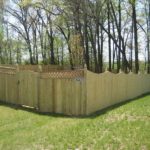 Wood Vertical Board Fence and Gate