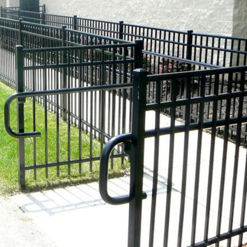 Access Ramp with Black Railing