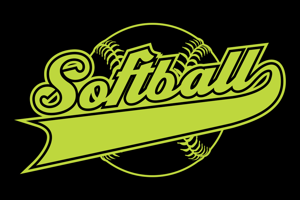 Softball Design With Banner