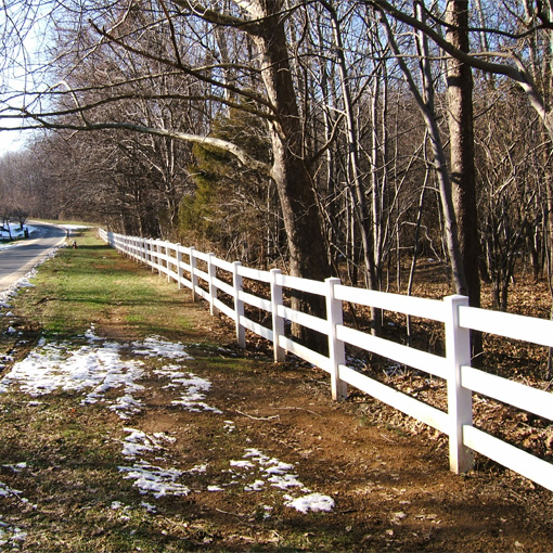 Commercial Vinyl Post and Rail Fence