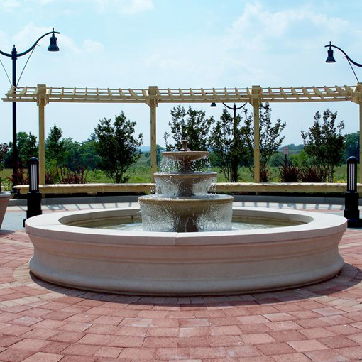 Commercial Pavers with Water Feature