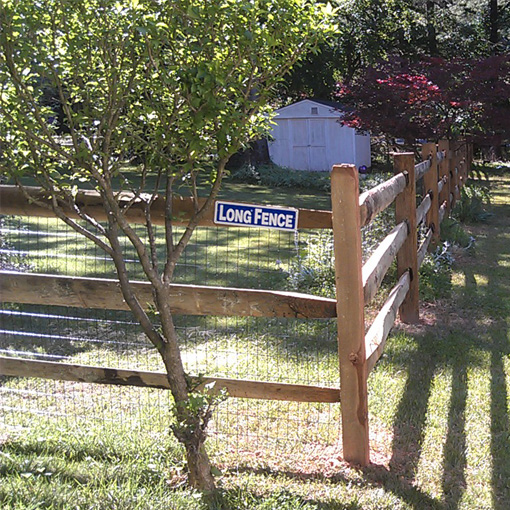 A Garden Split Rail Fence