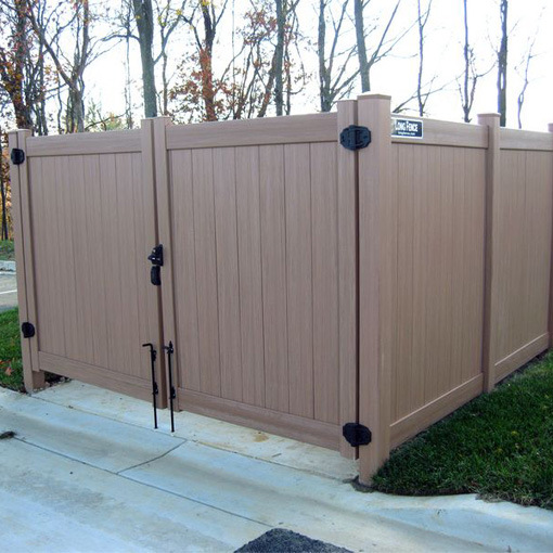 A Tan Vinyl Utility Enclosure