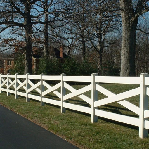 Vinyl Crossbuck Estate Fence