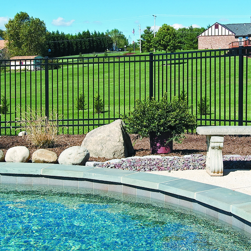 Rez pool fence bucket