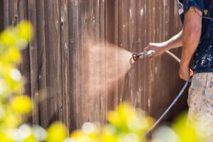 Staining a Wood Fence
